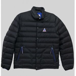 Cape Heights Mens Puffer Down Jacket Medium Black Cotton Nylon Winter Coat